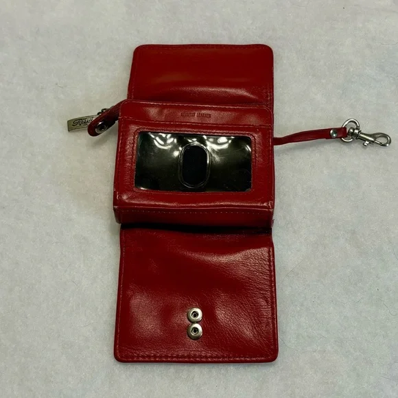 Fossil Vintage Red Leather Trifold ID Wallet - Picture 6 of 16